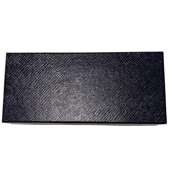 Prada eyeglass box & cleaning cloth. Black textured box, silver “Prada”, NWOT - Picture 5 of 8